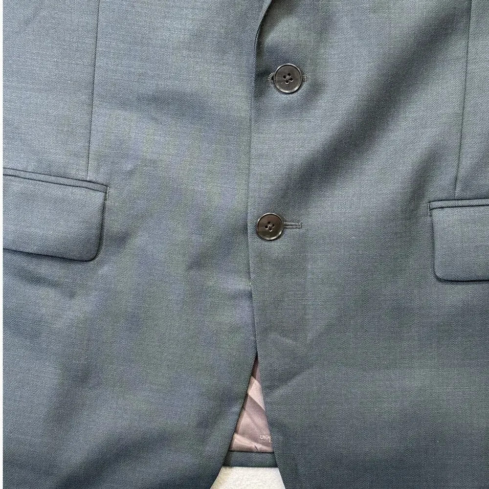 Calvin Klein Men's Slim Fit Wool Blend Suit Jacket Navy 46R $450